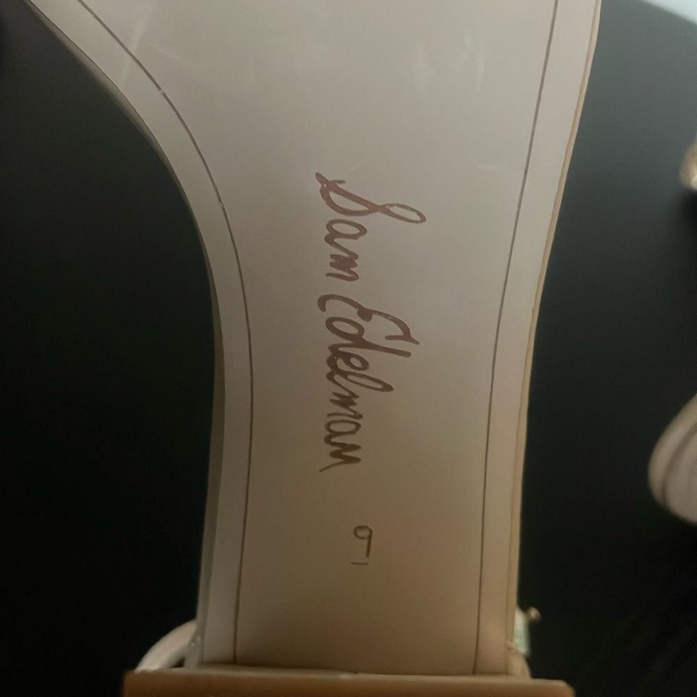 Sam Edleman Odilia Nude Tan Leather Scalloped Heels Size 9 - Picture 11 of 13